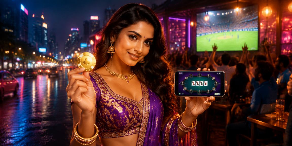 Teen Patti players enjoying vibrant game in Mumbai setting